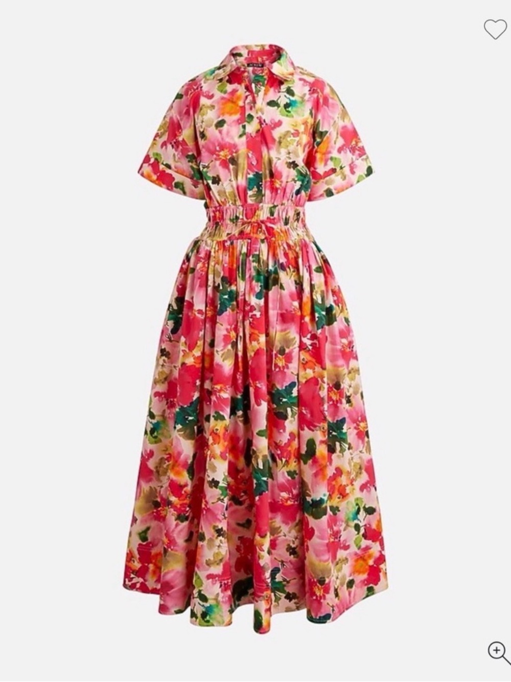 J. Crew Elena Shirt-Dress in Floral Cotton Poplin